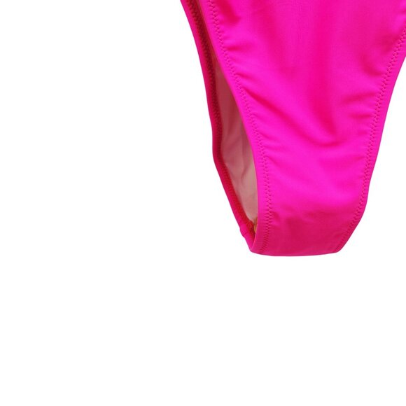 Hot Pink Womens One-Piece Swimsuit With Adjustable Straps Size Large - Picture 6 of 9